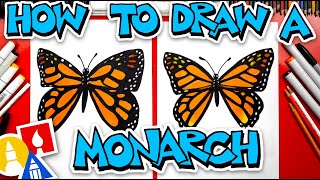 How To Draw A Monarch Butterfly [upl. by Jinny]