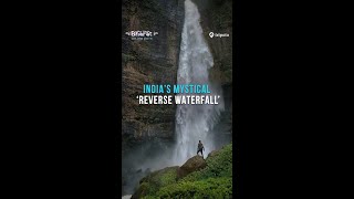 Indias Reverse Waterfall Where Water Flows Upwards  Ft Soumil Agarwal  Tripoto Shorts [upl. by Eleik]