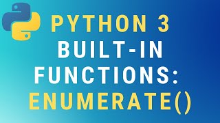 Python 3 enumerate builtin function TUTORIAL [upl. by Aikemehs]