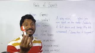 All parts of speech  English grammar course part 10 in easiest waybangla [upl. by Neerac]