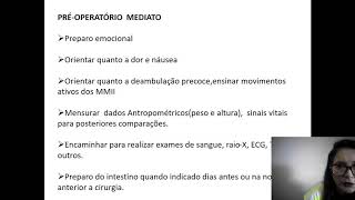 Cuidados de enfermagem pré trans e pós operatório parte 1 [upl. by Amri740]