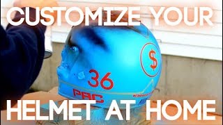 How To Spray Paint Your Helmet At Home [upl. by Aehtorod]