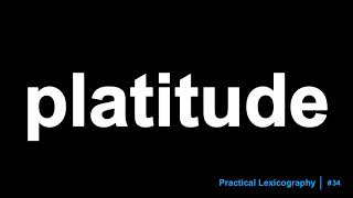 Platitude Definition [upl. by Nikolos871]