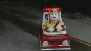 “Sparky the Fire Dog” teaching children about fire safety [upl. by Ethbun]