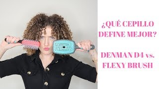 ¿Qué cepillo define mejor mi cabello rizado Denman D4 vs Flexy Brush [upl. by Janean]