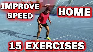 Badminton Training 15 EXERCISES  SPEED at HOME 🤘😎 [upl. by Xer]