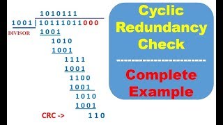 Cyclic Redundancy Check CRC with examples crc error detection in Data [upl. by Ayam]