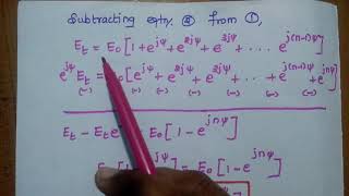 N  Element Uniform Linear Array  Array Factor Derivation [upl. by Etsirk]