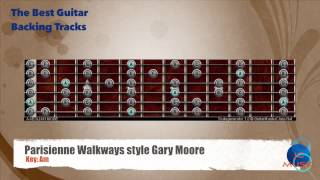 🎸 Parisienne Walkways Gary Moore Guitar Backing Track guitar map scale [upl. by Eisnil]