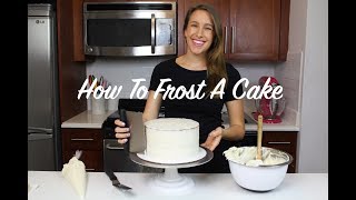 How To Frost A Cake  A Beginners Guide  CHELSWEETS [upl. by Verene]