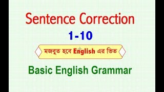 Sentence Correction 110  Basic English Grammar [upl. by Burty]