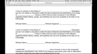 How to Write a Small Estate Affidavit Form [upl. by Ayotas]