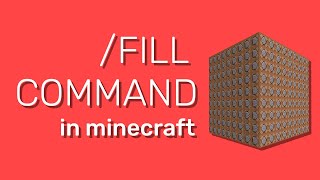 Minecraft Fill Command 118 How to Build FAST Tutorial [upl. by Kcajyllib]