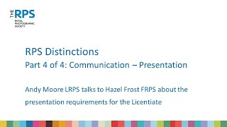 RPS Distinctions The Licentiate Part 4 of 4 Communication – Presentation [upl. by Esinrahc]