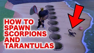 How to Spawn Scorpions and Tarantulas in Animal Crossing New Horizons [upl. by Hitchcock]