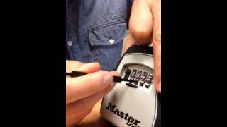 how to Lost combination master lock lock box key box hack [upl. by Takken327]