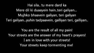 Galliyan from Ek Villain lyrics with translation [upl. by Enamrej388]