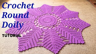 How to Crochet a Beautuful Table Runner For Round Table [upl. by Atidnan173]