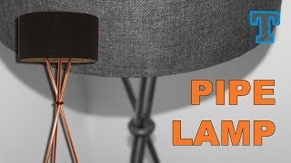 Homemade  Modern Copper Pipe Floor Lamp [upl. by Irv169]