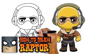 How to Draw Fortnite  Raptor [upl. by Northey289]