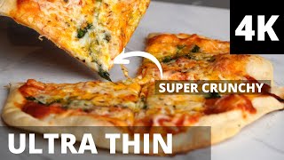 Ultimate Thin Crust Pizza 🍕 Recipe ITS CRUNCHY [upl. by Bambie]