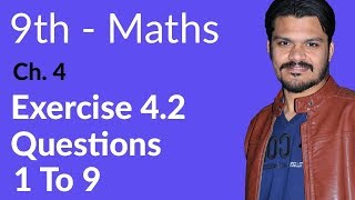 9th Class Math Exercise 42 Question no 1 to 9  Math Chapter 4  Matric Part 1 Math [upl. by Johnnie677]