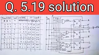 Q 519 A sequential circuit has three flipflops A B C one input xin and one output yout [upl. by Danaher]