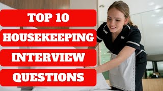 HOTEL HOUSEKEEPING Interview Questions amp Answers  How to Get a Housekeeper Job [upl. by Anaerda523]