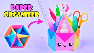 How to Make a Paper Pen Holder  Easy Origami [upl. by Garceau]