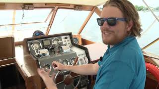 1966 VINTAGE Chris Craft Constellation 720  Boat Review [upl. by Aslin]