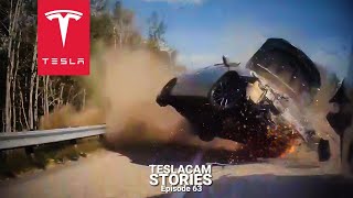 TESLA AUTOPILOT VS BAD DRIVERS  25 CRASHES FAILS amp SAVES  TESLACAM STORIES 63 [upl. by Ariadne]