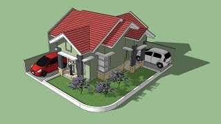 Sketchup house design for beginner [upl. by Akiehs749]