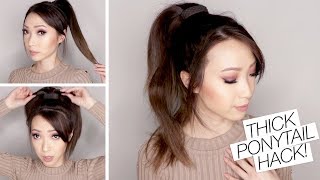 How To Thick Voluminous Ponytail for ThinFine Hair [upl. by Lesab]