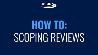 Steps for scoping reviews [upl. by Dihahs751]