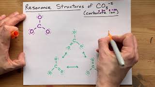 Resonance Structures of CO32 the Carbonate Ion [upl. by Finegan]