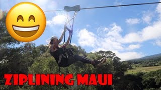 Ziplining Maui 😄 WK 3436  Bratayley [upl. by Dnaltiak]