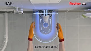 Hidden fixation systems for back to wall and freestanding sanitaryware products from Fischer [upl. by Mij791]