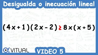 ⏩Desigualdades o Inecuaciones Lineales  Video 5 de 10 [upl. by Hux]