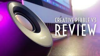 Creative Pebble V3 Review  Crisp Audio Compact Size AND LowCost [upl. by Eirrahs]