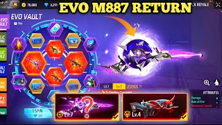 EVO M1887 RETURN IN EVO VAULT FREE FIRE NEW EVENT FF NEW EVENT TODAYNEW FF EVENTGARENA FREE FIRE [upl. by Eisso993]