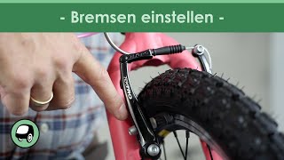 Bremsen richtig einstellen beim Kinderfahrrad [upl. by Trutko]