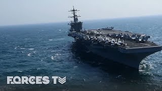 When An Aircraft Carrier Goes To War  Forces TV [upl. by Llain]