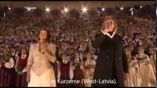 Latvian Song Festival 2013  quotDvēseles dziesmaquot The Souls Song ENGLISH translationsubtitles [upl. by Thurstan]