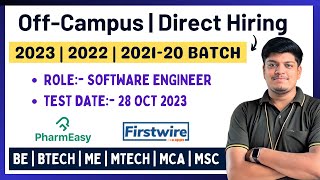 CCTech  Pharmeasy OffCampus Drive 2023  2022  202120  Test Date 28 Oct  Freshers Hiring [upl. by Assina]