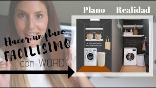 Como hacer planos de casas CON WORD ¡En 15 MINUTOS [upl. by March]