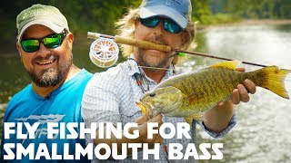 FLY FISHING for Smallmouth Bass Streamers  Poppers [upl. by Llimaj]