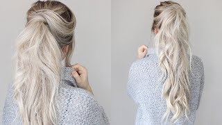 How To Messy Voluminous Ponytail Tutorial [upl. by Shuma]