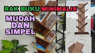 CARA MEMBUAT RAK BUKU DARI KAYU  MINIMALIS [upl. by Asnerek307]