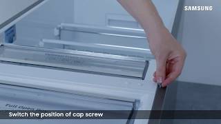 How to reverse a Samsung Refrigerator Door  Samsung UK [upl. by Che]