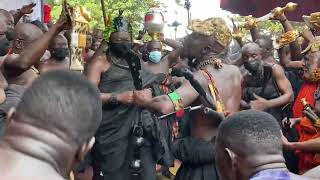 Otumfuo Osei Tutu II Asantehene performing Apeede dance [upl. by Esdnyl]